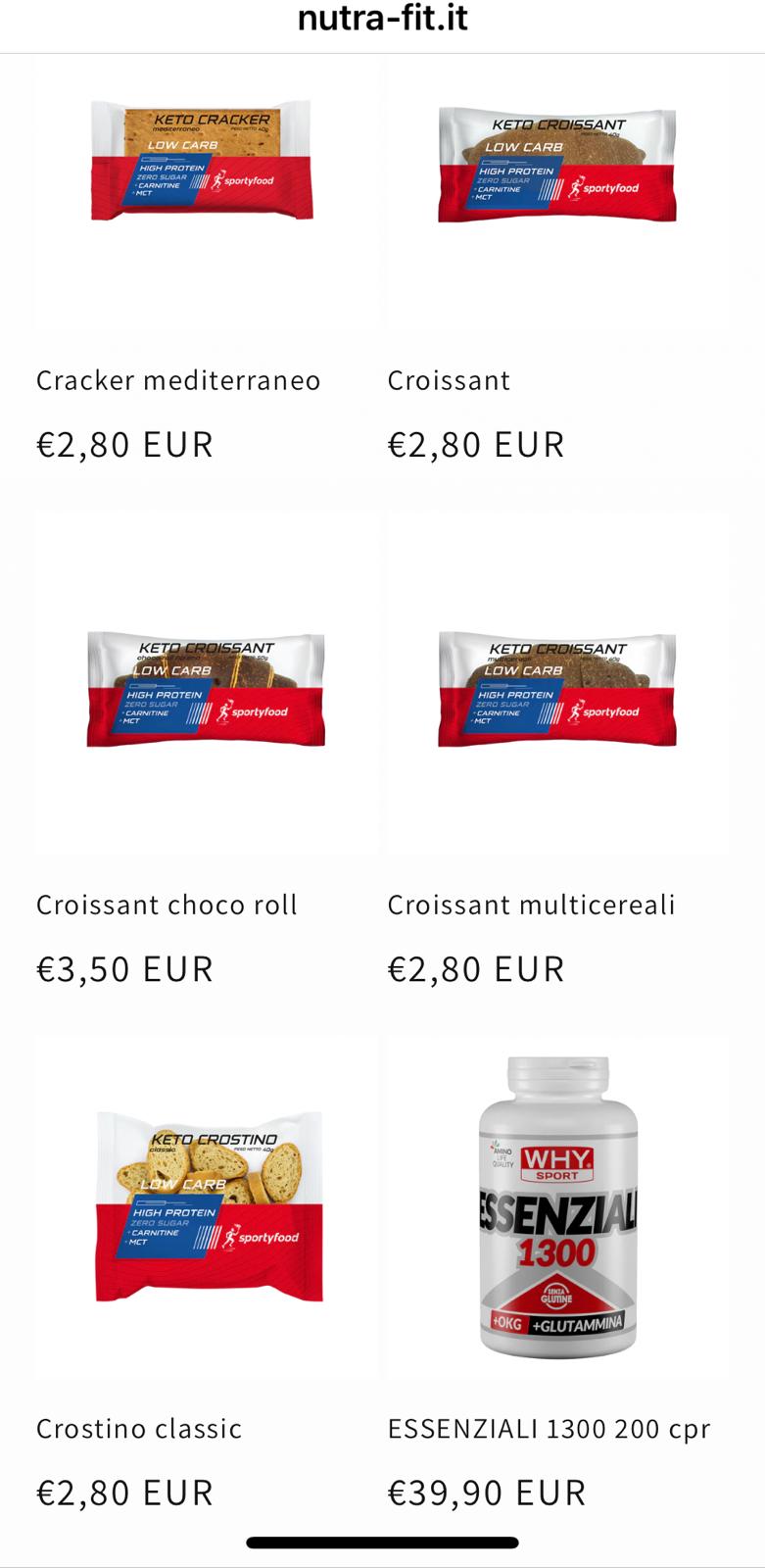 Preparati Alimentari a Tasso ridotto di Carboidrati ad ALTO contenuto di Proteine