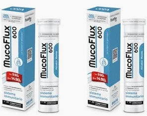 2 Mucoflux 600 20 cps effervescente