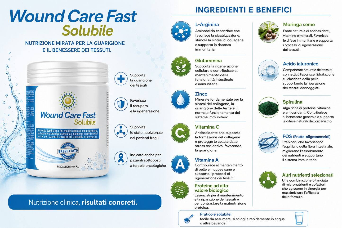 Wound care fast solubile 96 gr